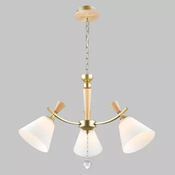 Подвесная люстра IMEX MD.6132-3-P-GD+WOOD