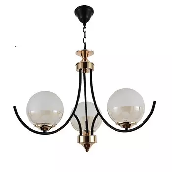 Подвесная люстра ЭкономСвет 13141 13141/3BK+GD WT+PRL