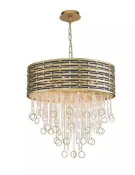 Подвесная хрустальная люстра Perso Lucia Tucci PERSO 4931.6 gold&amp;b