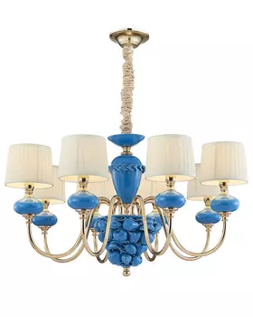 Подвесная люстра Lumien Hall Макей 1031/8H-GD-PBL-WT