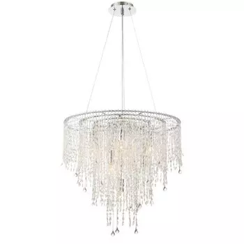 Подвесная хрустальная люстра Орелин Lumien Hall 0020/10PR-CLCR