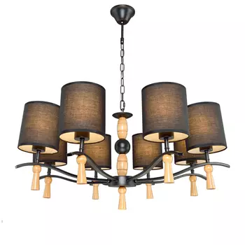 Подвесная люстра Максисвет 2-3011-8-BK+WA E14