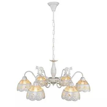 Подвесная люстра Максисвет 2-4153-6-WH+PG E14