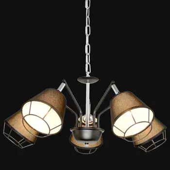 Подвесная люстра Максисвет 2-6577-5-BK+CR E14