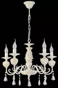 Подвесная люстра Natali Kovaltseva GLAMOUR GLAMOUR II 11374/5С WHITE GOLD, CER