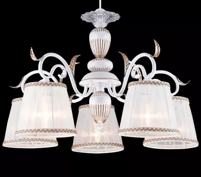 Подвесная люстра Natali Kovaltseva IRIS IRIS 11389/5C WHITE GOLD