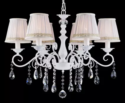 Подвесная люстра Natali Kovaltseva KATE KATE 11387/6C WHITE SILVER