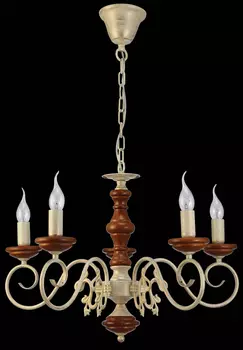 Подвесная люстра Natali Kovaltseva LUXURY WOOD LUXURY WOOD 11357/5C WHITE OAK,WALN