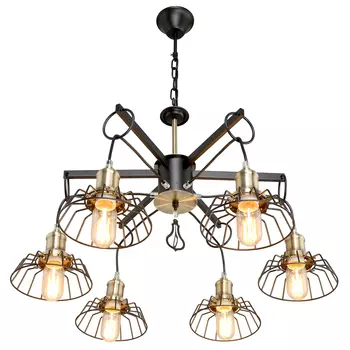 Подвесная люстра RiForma Cord 8711 2-8711-6-BK+AB E27