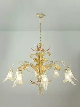 Подвесная люстра Vitaluce 8612/8/PF cv calla bianco/oro