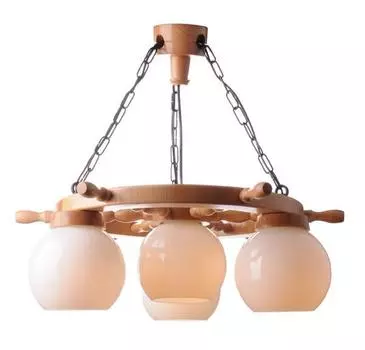 Подвесная люстра Zaklad Stolarski сосна 80 сосна (плафон N-23 - 4 шт.)