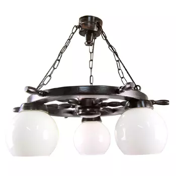 Подвесная люстра Zaklad Stolarski венге 78 венге (плафон N-23 - 3 шт.)