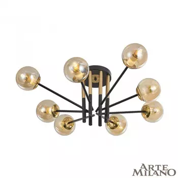 Потолочная люстра Arte Milano Neapolis73708 273708/8 BK/GD
