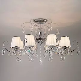 Потолочная люстра Eurosvet Rosalva 10021/8 хром/прозрачный хрусталь St