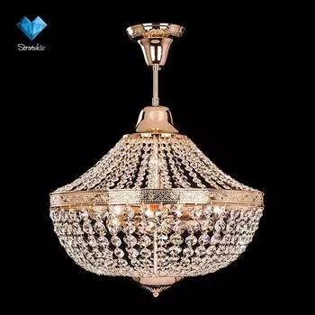 Потолочная люстра Eurosvet 10023 10023/11 золото/прозрачный хрусталь Strotski