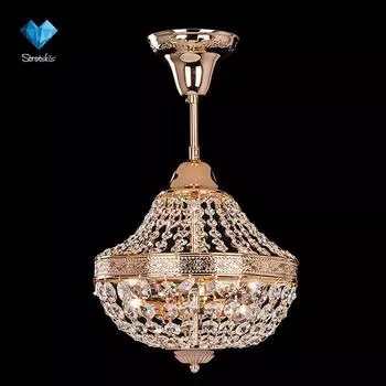 Потолочная люстра Eurosvet 10023 10023/4 золото/прозрачный хрусталь Strotski