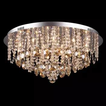 Потолочная люстра Eurosvet 100 3239/16 хром/тонированный хрусталь Strotski