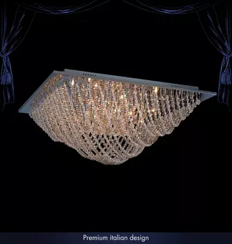 Потолочная люстра Eurosvet 102 102/18 хром/тонированный хрусталь Strotskis LED