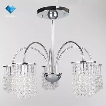 Потолочная люстра Eurosvet 1203/5 хром/прозрачный хрусталь Strotski