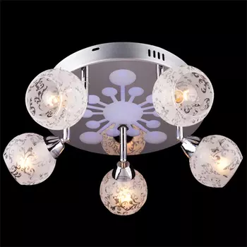 Потолочная люстра Eurosvet 1962 1962/5 хром/синий +красный+фиолетовый