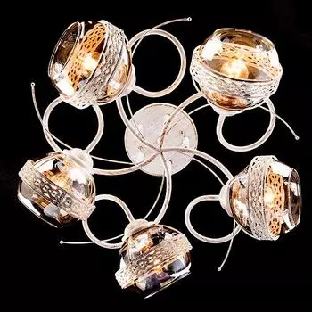 Потолочная люстра Eurosvet 30005 30005/5 белый с золотом