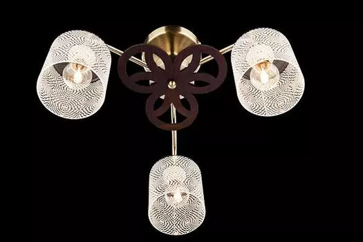 Потолочная люстра Eurosvet 30050 30050/3 античная бронза/венге