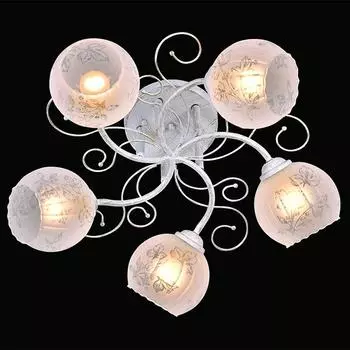 Потолочная люстра Eurosvet 30056 30056/5 белый с золотом