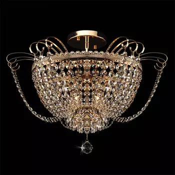 Потолочная люстра Eurosvet 3109 3109/9 золото/прозрачный хрусталь Strotski