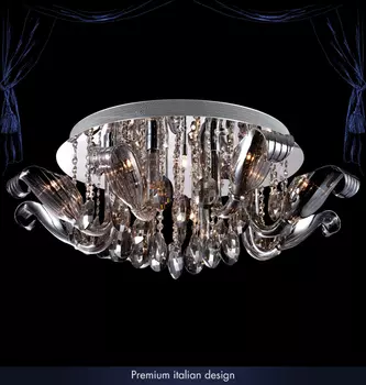 Потолочная люстра Eurosvet 311 311/20 Linsey хром/дымчатый хрусталь LED (уп. Premium)