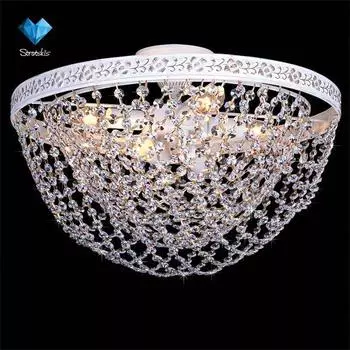 Потолочная люстра Eurosvet 3172 3172/6 белый с золотом /прозрачный хрусталь Strotski