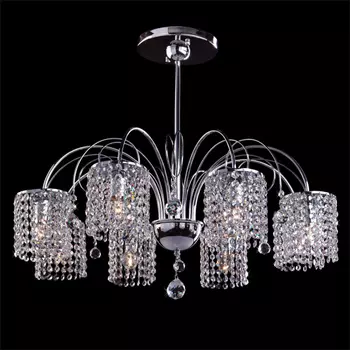 Потолочная люстра Eurosvet 3233 3233/8 хром/прозрачный хрусталь Strotski