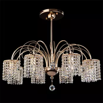 Потолочная люстра Eurosvet 3233 3233/8 золото/прозрачный хрусталь Strotski