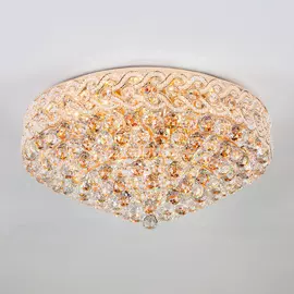 Потолочная хрустальная люстра Eurosvet Anika 3296/16 золото/прозрачный