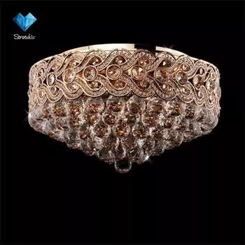 Потолочная люстра Eurosvet 3296 3296/8 золото/прозрачный хрусталь Strotski