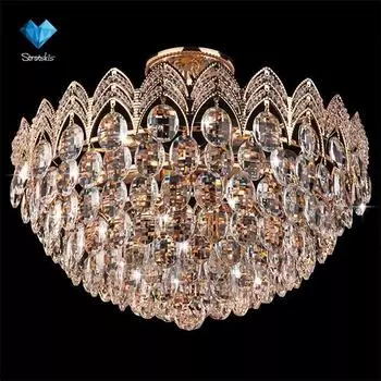 Потолочная люстра Eurosvet 3649/6 золото/прозрачный хрусталь Strotski