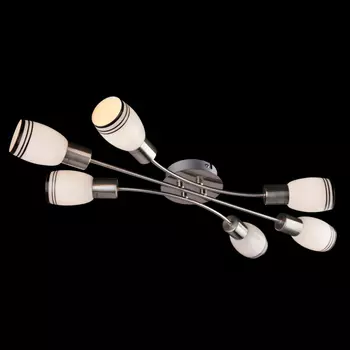 Потолочная люстра Eurosvet 6020, 6021 6020/6 сатин/никель