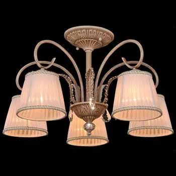 Потолочная люстра Eurosvet 70003/5 бежевый/прозрачный хрусталь