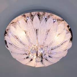 Потолочная хрустальная люстра Eurosvet Daisy 80013/8 хром/белый