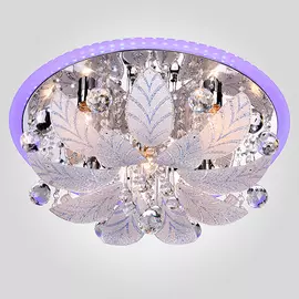 Потолочная хрустальная люстра Eurosvet Seattle 80111/8 хром/синий+крас