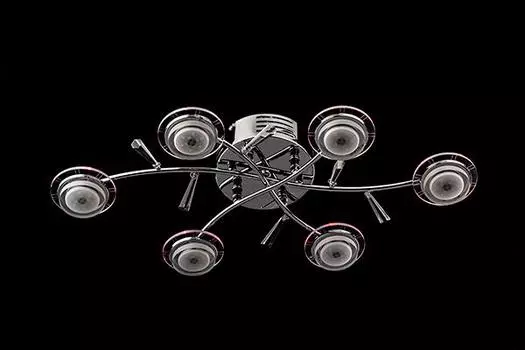 Потолочная люстра Eurosvet 90000 90000/6 хром/синий+красный+фиолетовый