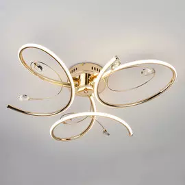 Потолочная светодиодная люстра Saona Eurosvet 90099/3 золото