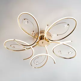 Потолочная светодиодная люстра Saona Eurosvet 90099/5 золото