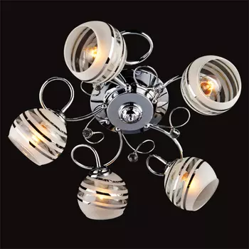 Потолочная люстра Eurosvet 9134 9134/5 хром/белый