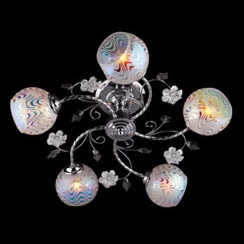 Потолочная люстра Eurosvet 9166 9166/5 хром/белый