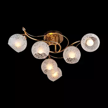 Потолочная люстра Eurosvet 9633 9633/6 золото/белый