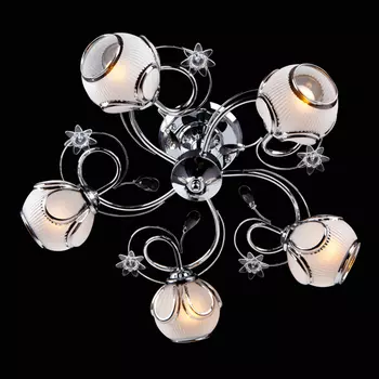 Потолочная люстра Eurosvet 9640 9640/5 хром/белый