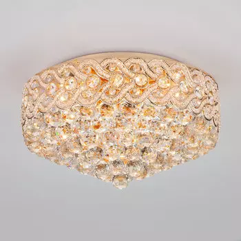 Потолочная хрустальная люстра Eurosvet Anika 3296/8 золото/прозрачный