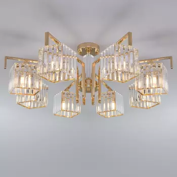 Потолочная люстра Eurosvet April 10117/8 золото/прозрачный хрусталь St