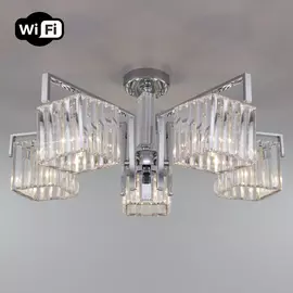 Потолочная люстра Eurosvet April 10126/5 хром/прозрачный хрусталь Stro