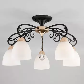 Потолочная люстра Eurosvet Arabella 70087/5 черный/золото